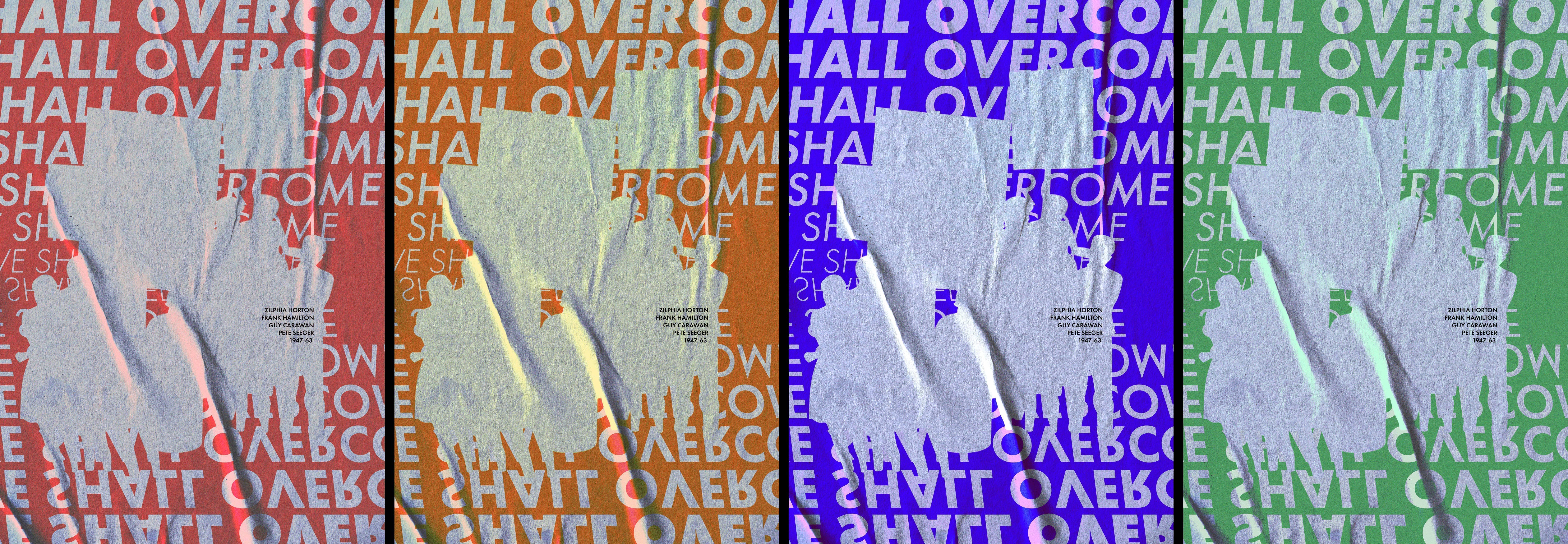 cartazes cancao de protesto we shall overcome